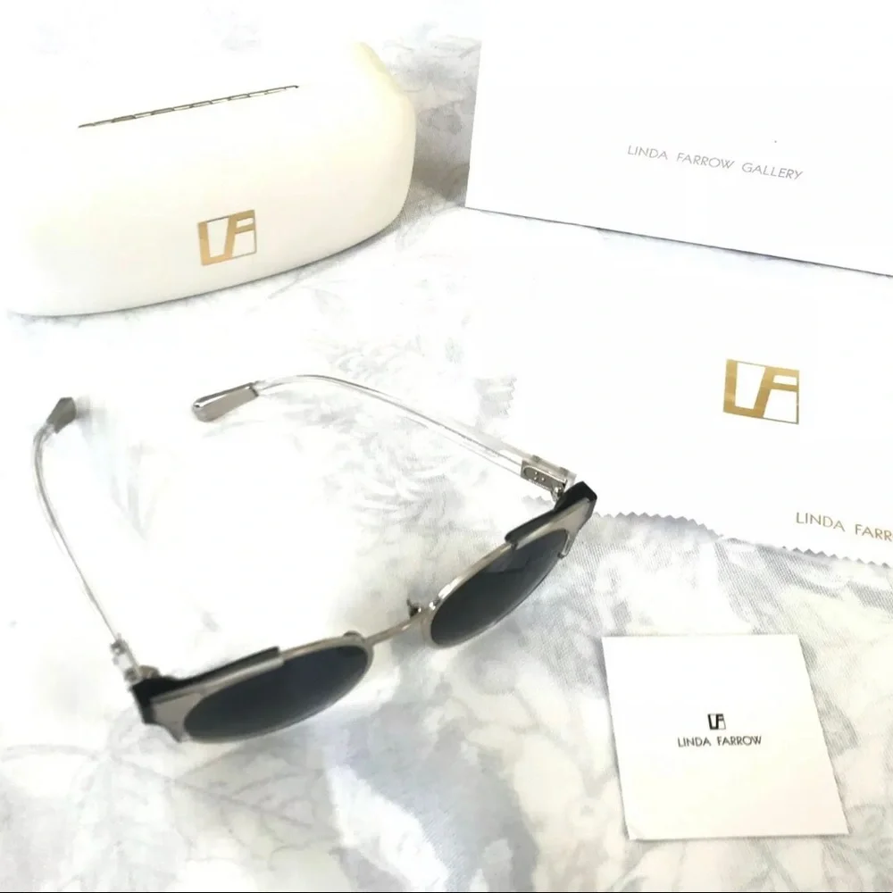 Kris Van Linda Farrow X Round Frame Sunglasses - Picture 3 of 10